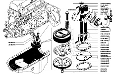 Каталожные номера узлов и деталей системы смазки двигателя УМЗ-4216, маслоприемника и масляного насоса