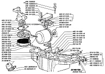 Каталожные номера узлов и деталей системы смазки двигателя ЗМЗ-4062
