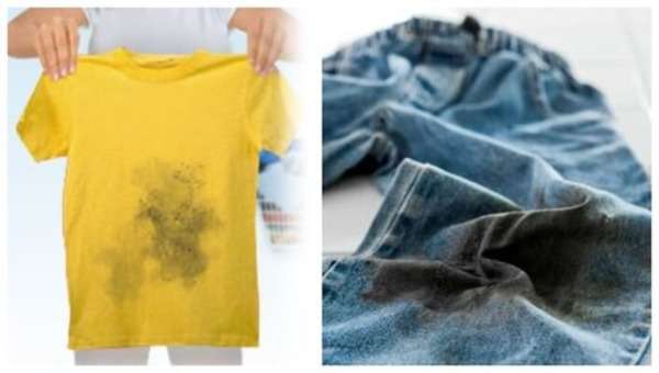 Очищаем одежду от смоляных пятен