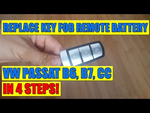 VW Passat B6, B7, CC Kessy key fob remote battery replacement in 4 steps