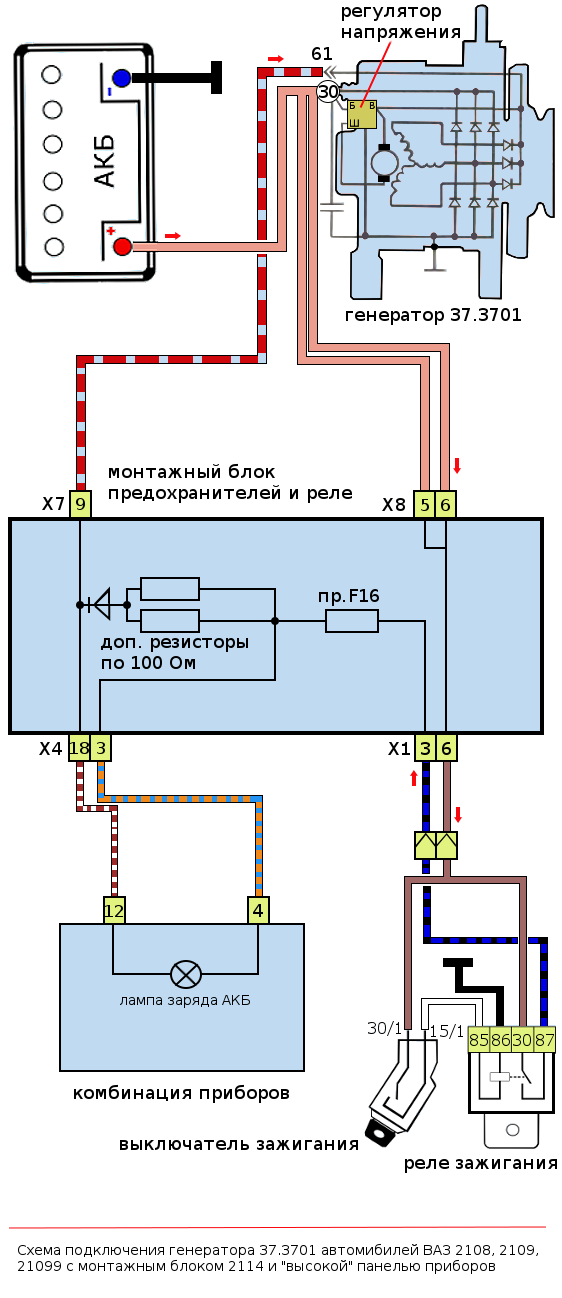 генератор 2108, 2109, схема